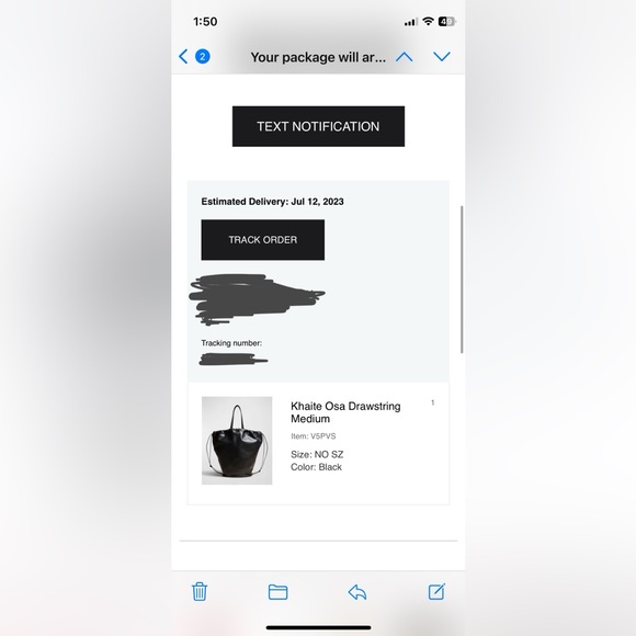 Khaite Osa Drawstring Medium Leather Tote Bag NWOT - Picture 10 of 10